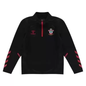Image of Hummel Southampton FC Zip Top 2021 2022 Juniors - Black