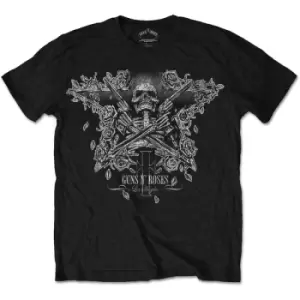 Image of Guns N' Roses - Skeleton Guns Unisex Small T-Shirt - Black