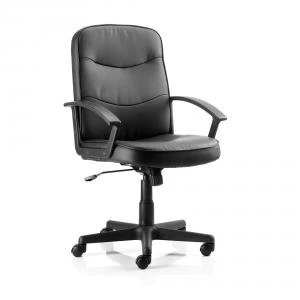 Image of Trexus Harley Executive Chair With Arms Leather Black Ref EX000038