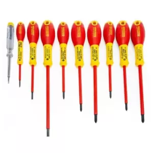 Image of Stanley FMHT62573-0 FatMax VDE Insulated Assorted Screwdriver Set (10 Piece)