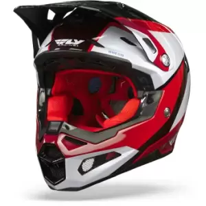 Image of FLY Racing Formula Carbon Prime Helmet Red White Red Carbon S