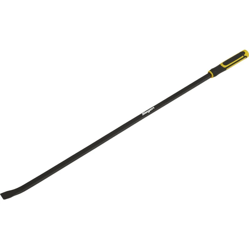 Image of Loops 1220mm Heavy Duty 25° Pry Bar with Hammer Cap - Hardened Steel Shaft - Soft Grip Metallics
