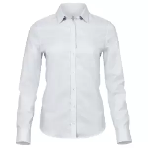 Image of Tee Jays Womens/Ladies Stretch Luxury Long Sleeve Poplin Shirt (L) (White)