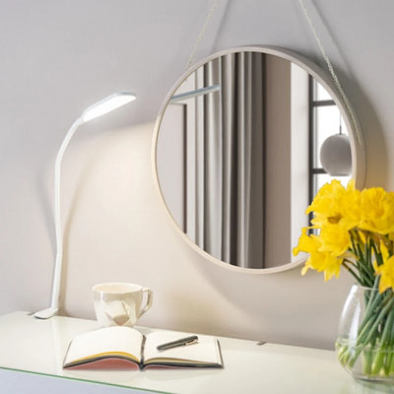 Image of ValueLights Daylight Adjustable Reading Task LED Desk Lamp With Clamp in White White