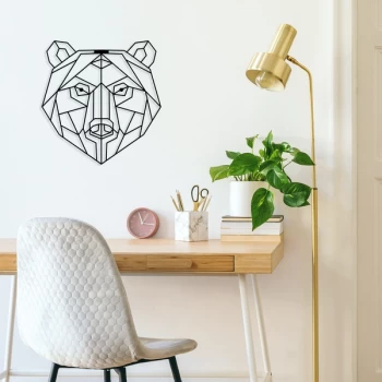 Image of Bear - Black Decorative Metal Wall Accessory