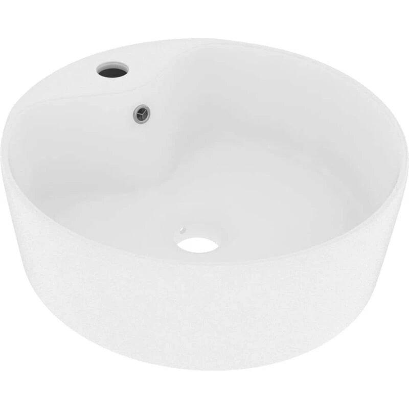 Image of vidaXL Luxury Wash Basin with Overflow Matt White 36x13cm Ceramic, White 147031