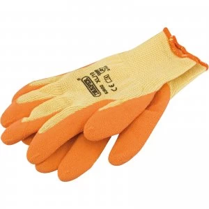 Image of Draper Orange Heavy Duty Latex Coated Work Gloves L