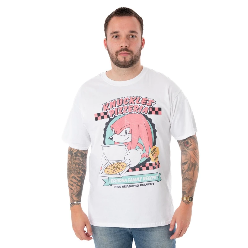 Image of (XXX-Large) Sonic the Hedgehog Short Sleeved T-Shirt (Mens White)