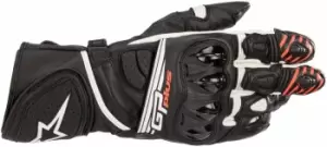 Image of Alpinestars GP Plus R V2 Motorcycle Gloves, black-white, Size 2XL, black-white, Size 2XL
