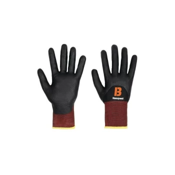 Image of Cut Resistant Gloves, Nitrile Foam Coated, Black, Size 8 - Honeywell