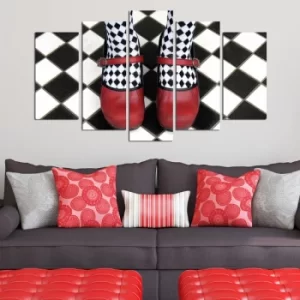 Image of 5PMDF-66 Multicolor Decorative MDF Painting (5 Pieces)