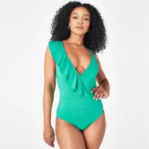 Image of Biba Ruffle Swimsuit - Green