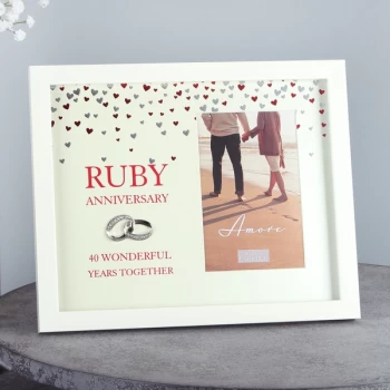 Image of Amore Ruby Anniversary Photo Frame 4x6