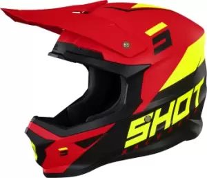Image of Shot Furious Chase Motocross Helmet, red-yellow, Size L, red-yellow, Size L