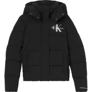 Image of Calvin Klein Jeans Monologo Mw Short Puffer - Black