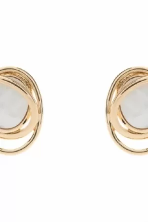 Image of Ladies Karen Millen PVD rose plating Rhythmic Oval Stone Earring KMJ888-22-46
