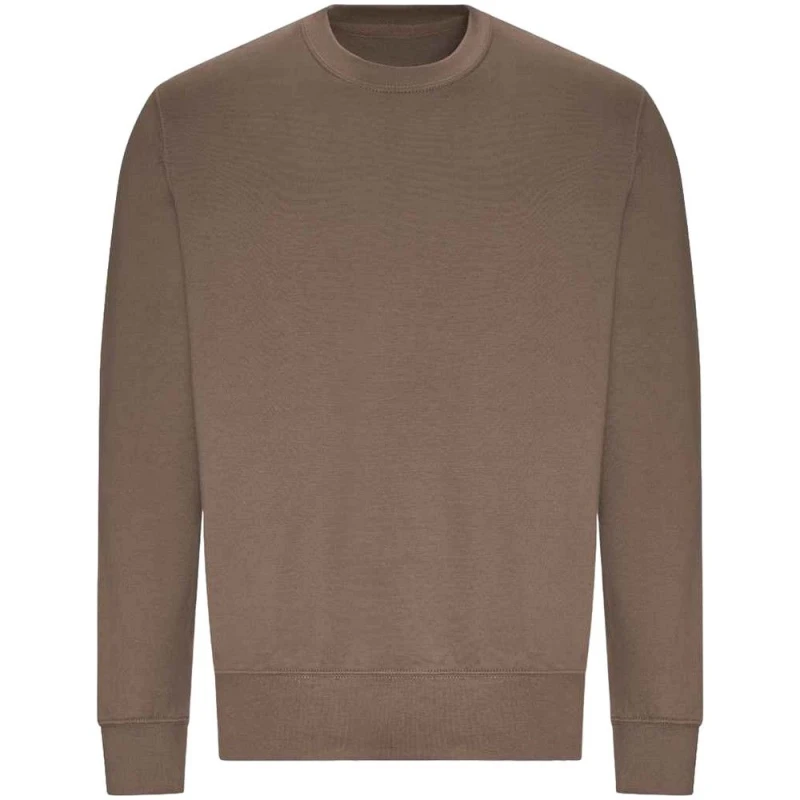Image of AWDis AWDis Just Hoods Crew Neck Plain Sweatshirt (280 GSM) in Brown Size: X-Large Brown XL Unisex 5063425908509