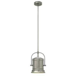 Image of Hinkley Pullman Dome Pendant Light 1x E27 Brushed Nickel