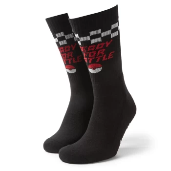 Image of Mens Pokemon Ready For Battle Socks - Black - UK 8-11