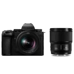 Image of Panasonic Lumix S5 IIX Mirrorless Camera with Lumix S 20-60mm and 50mm Lenses