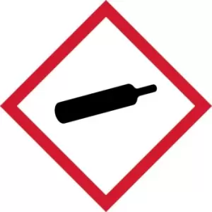 Image of GHS Compressed Gas Symbol Label - SAV (100 x 100mm)