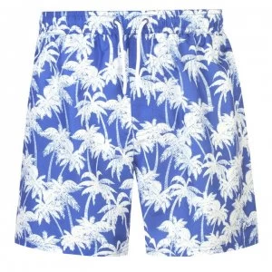 Image of Hot Tuna Palm Print Shorts Mens - Royal