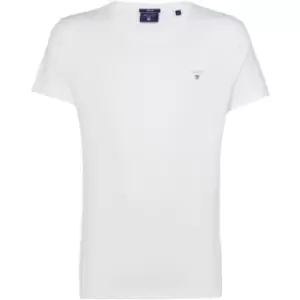 Image of Gant Regular Fit Crew Neck T-Shirt - White