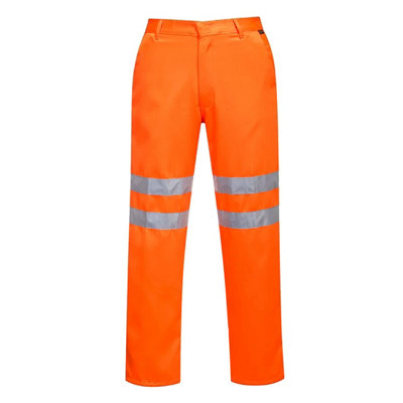 Image of Portwest Polycotton Hi Vis Trousers RT45ORTS Colour: Orange