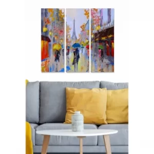 Image of MDF246961234 Multicolor Decorative MDF Painting (3 Pieces)