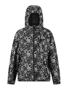 Image of Regatta Serenton Waterproof Shell Jacket - Black/White, Size 14, Women