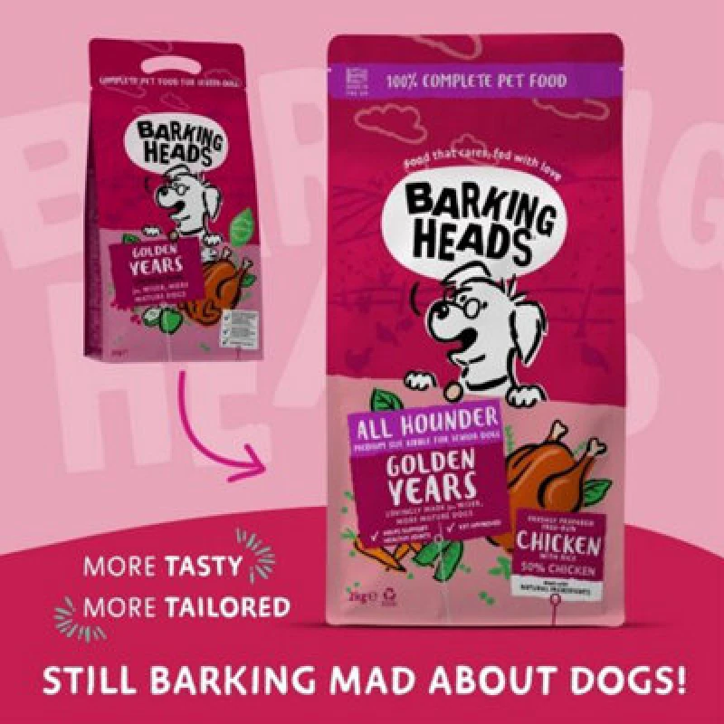 Image of Barking Heads Golden Years Dry Dog Food, 2kg