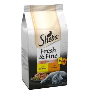 Image of Sheba Fresh and Fine Poultry Cat Food 6 x 50g