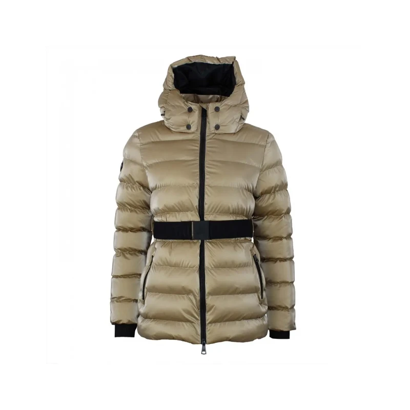 Image of Peak Mountain Womens Peak Mountain Agnela Belted Ski Puffer Marron Female L