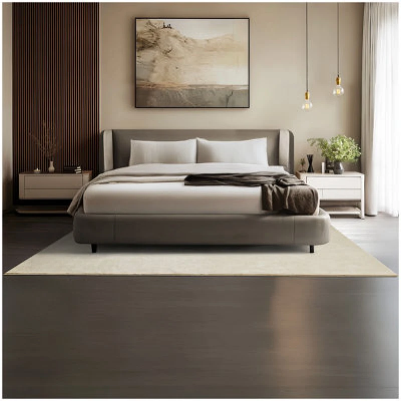 Image of Tectake Rug Zonelle - Short Pile And Ultra-Soft, Rectangular Or Round 160 X 230 Cm - Beige