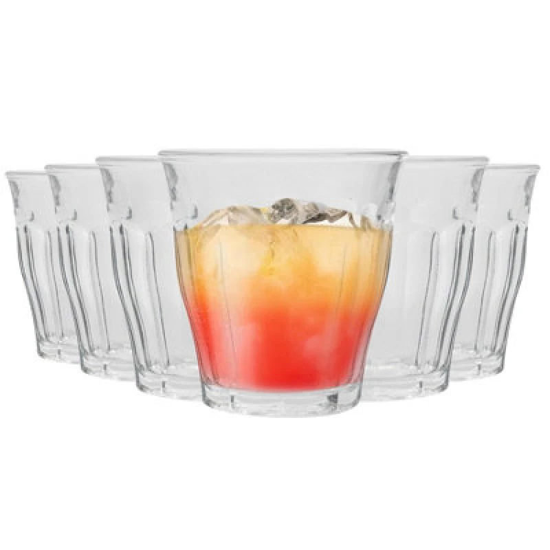Image of Duralex Picardie Drinking Glasses - 310Ml Tumblers For Water, Juice - Clear - Pack Of 6