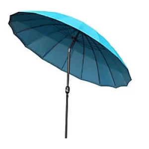 Image of Outsunny Sun Umbrella 84D-103BU Metal, Glass Fiber, Polyester Blue