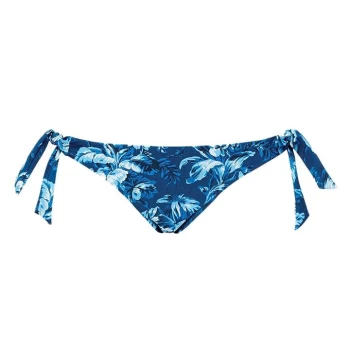Image of Jack Wills Cromer Tie Side Bikini Bottoms - Blue Floral