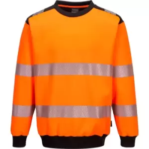 Image of Portwest PW3 Hi Vis Crew Neck Sweatshirt Orange / Black 4XL