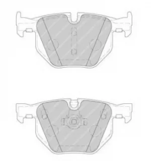 Image of Ferodo FDB1748 Brake Pad Set Rear Axle Premier Car