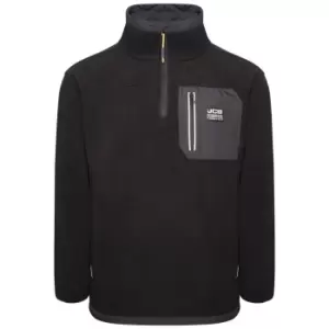 Image of JCB Trade Heavy Weight 1/4 ZIP Black Fleece DK9W-S