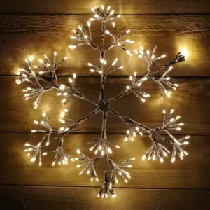 Image of 48cm Warm White 192 LED Christmas Snowflake