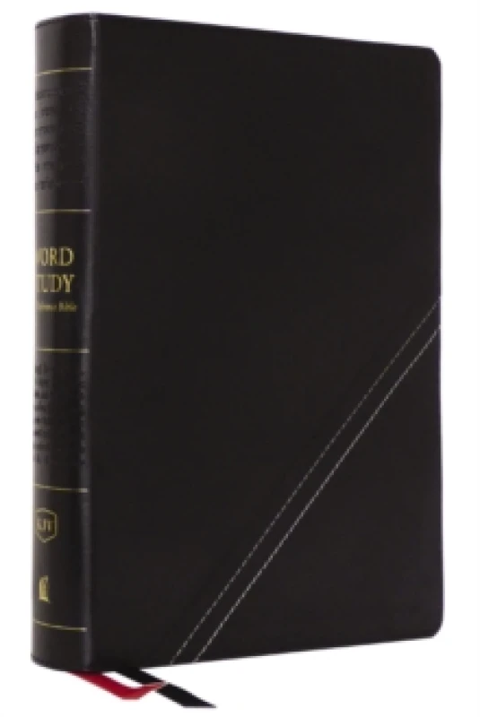 Image of KJV, Word Study Reference Bible, Leathersoft, Black, Red Letter, Comfort Print. Leather / fine binding. By Thomas Nelson Books