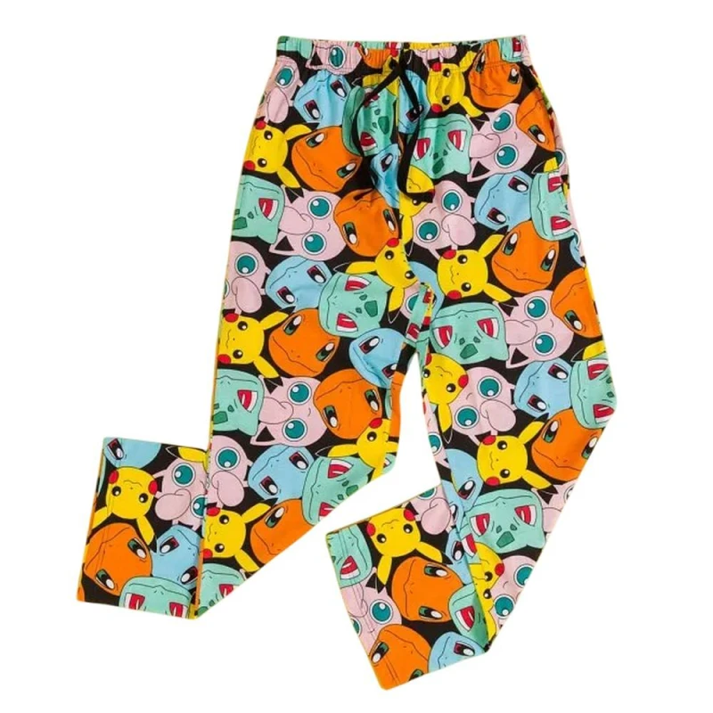Image of Pokemon Mens All-Over Print Lounge Pants Size: 2XL Multicolor Male 2XL