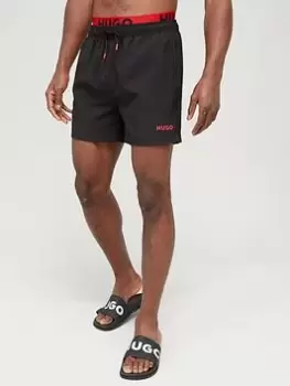 Image of HUGO Flex Swim Shorts - Black, Size S, Men