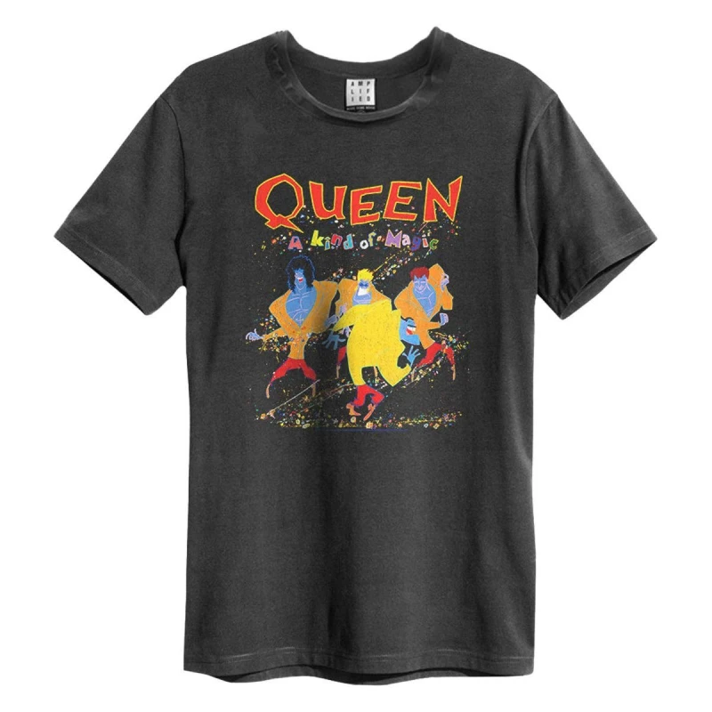 Image of Amplified Amplified Men A Kind Of Magic Queen T-Shirt in Charcoal Size: Small Charcoal S Male 5063470344680