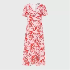 Image of Missguided Petite Button Detail Midaxi Dress - Multi