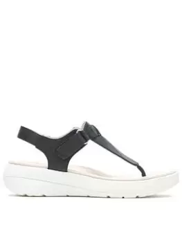 Image of Hush Puppies Hush Puppies Breathe Toe Post Sandals, Black, Size 4, Women