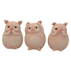 Image of Three Wise Piggies Figurines