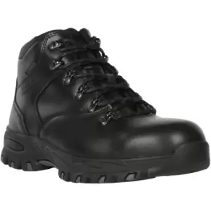 Image of Regatta Mens Gritstone Leather Safety Boots (7 UK) (Black) - Black