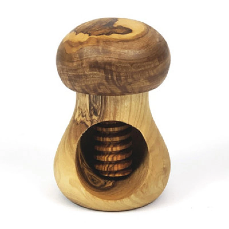Image of Verano Spanish Ceramics Olive Wood Nut Cracker Splitter Kitchen Tool Walnut Opener 10.5Cm (H)